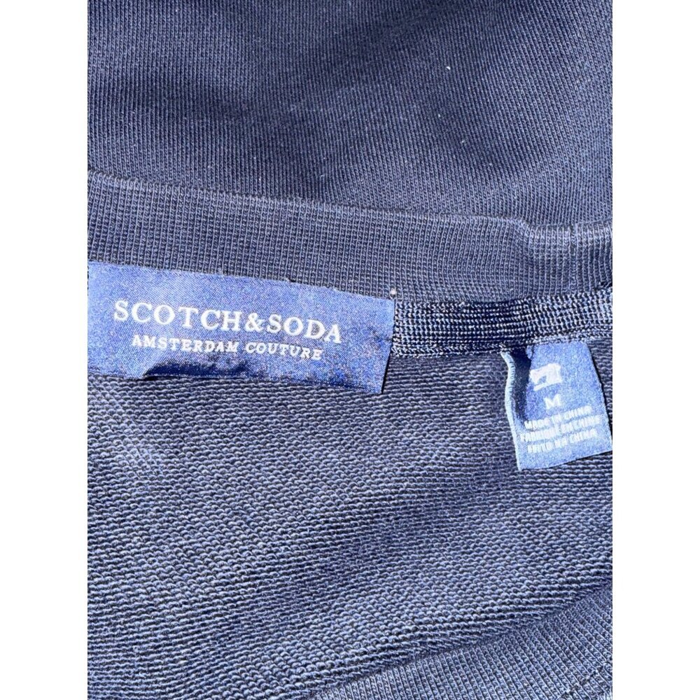 Scotch & Soda Men's Sweatshirt Embroidered Logo Crew Neck Medium Blue Flaw - Picture 9 of 10